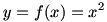 y=f(x)=x^2