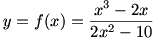 Identification of graph of rational function