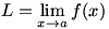 lim(x->a)f(x)=L