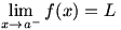 lim(x->a-)f(x)=L