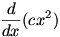d/dx cx^2