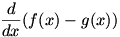 d/dx (f(x)-g(x))