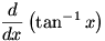 d/dx (atan x)