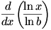 d/dx (ln x/ln b)