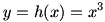 y=h(x)=x^3