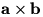 a cross b