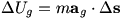 Delta U_g=m a_g Delta s